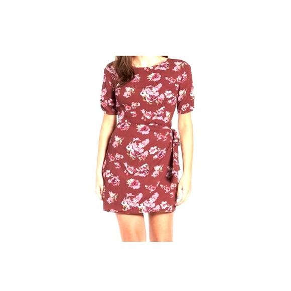 ASTR The Label XS Floral Wrap Front Mini Dress - Picture 9 of 9